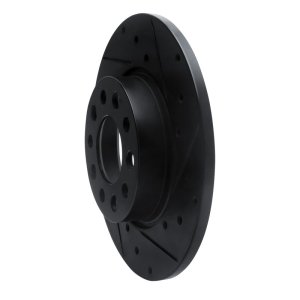 Alfa Romeo Tonale Brake Rotor (1) - Rear Right - R1 Concepts - Drilled & Slotted - Black - `15-`25